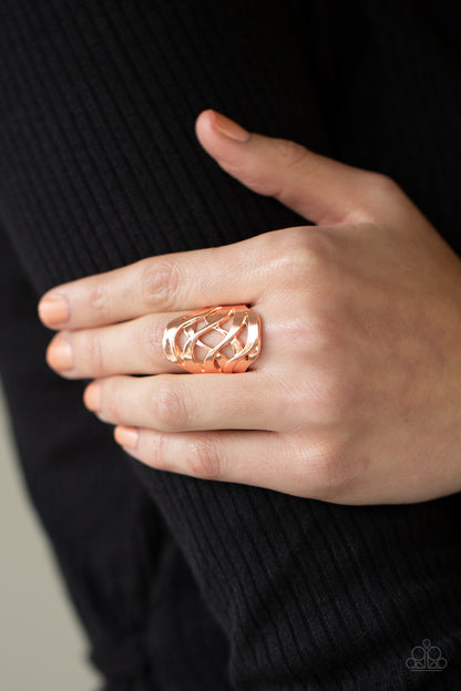 Paparazzi Open Fire Copper Ring