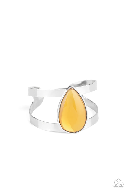 Paparazzi Optimal Opalescence Yellow Cuff Bracelet