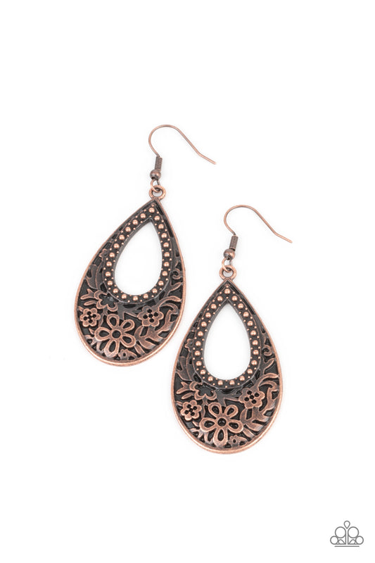 Paparazzi Organically Opulent Copper Fishhook Earrings