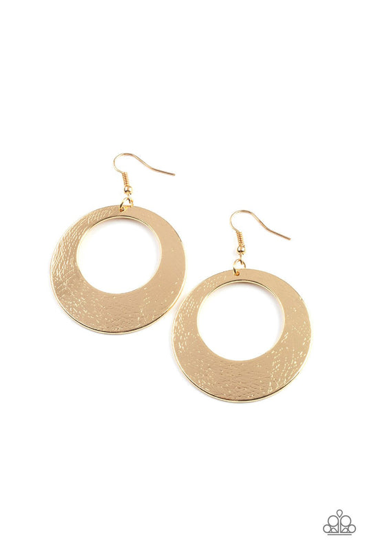 Paparazzi Outer Plains Gold Fishhook Earrings