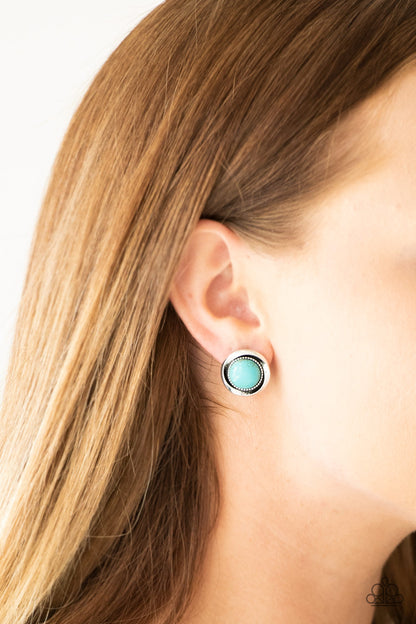 Paparazzi Out Of This Galaxy Blue Post Earrings
