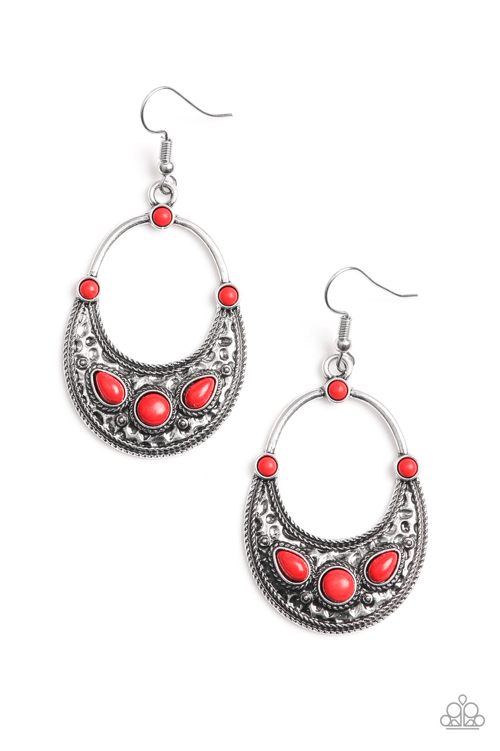 Paparazzi Paleo Paradise Red Fishhook Earrings