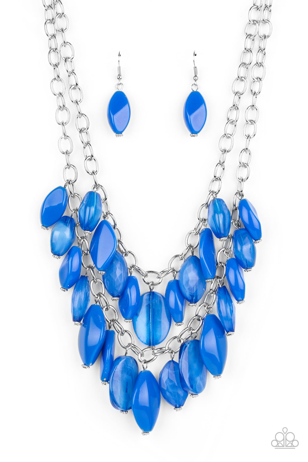 Paparazzi Palm Beach Beauty Blue Short Necklace