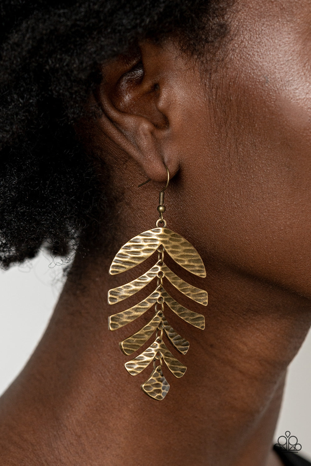 Paparazzi Palm Lagoon Brass Fishhook Earrings