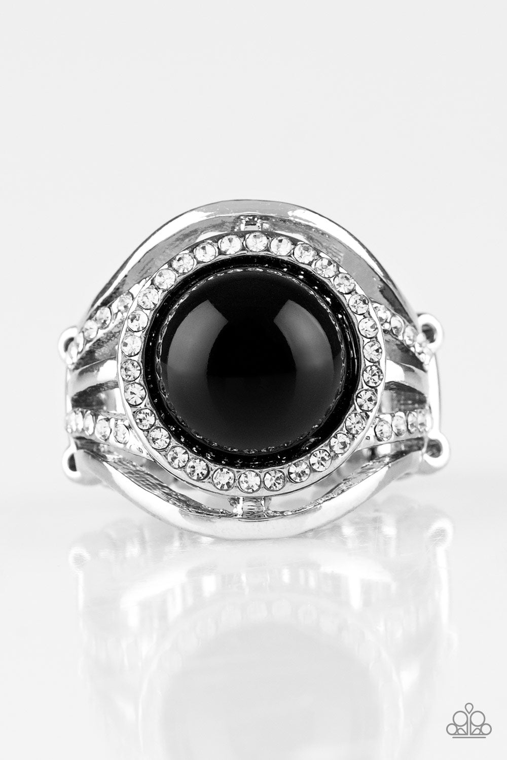 Paparazzi Pampered In Pearls Black Ring