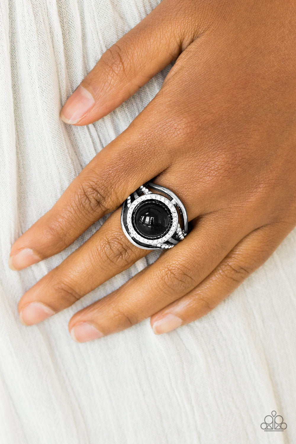 Paparazzi Pampered In Pearls Black Ring