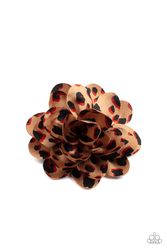 Paparazzi Panama Picnic Brown Hairbow