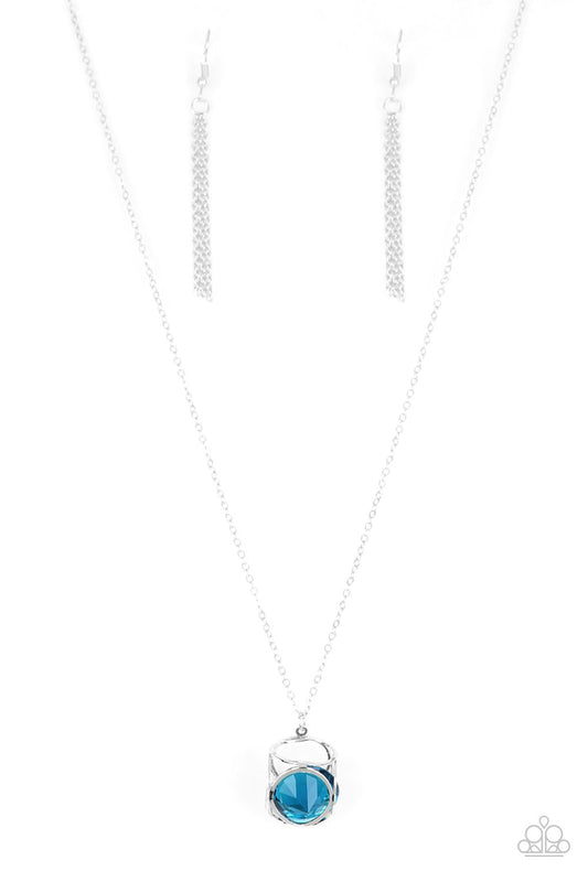 Paparazzi Pandora's Box Blue Long Necklace