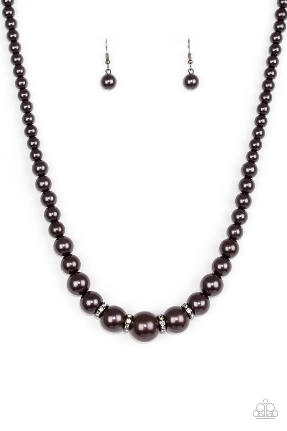 Paparazzi Party Pearls Black Short Necklace