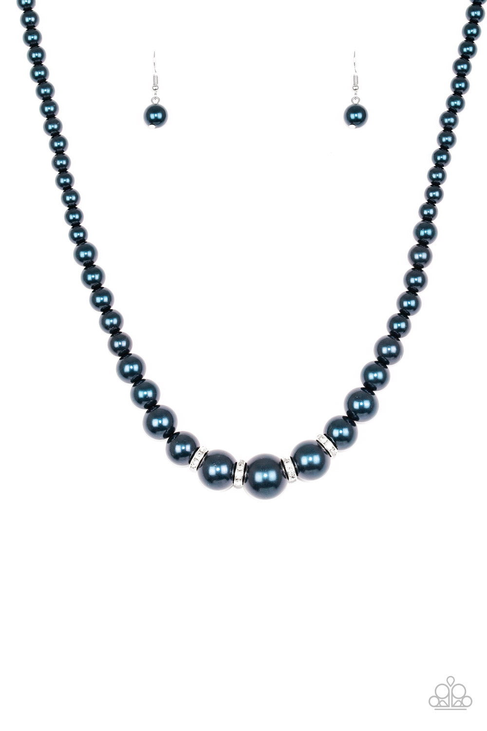 Paparazzi Party Pearls Blue Short Necklace