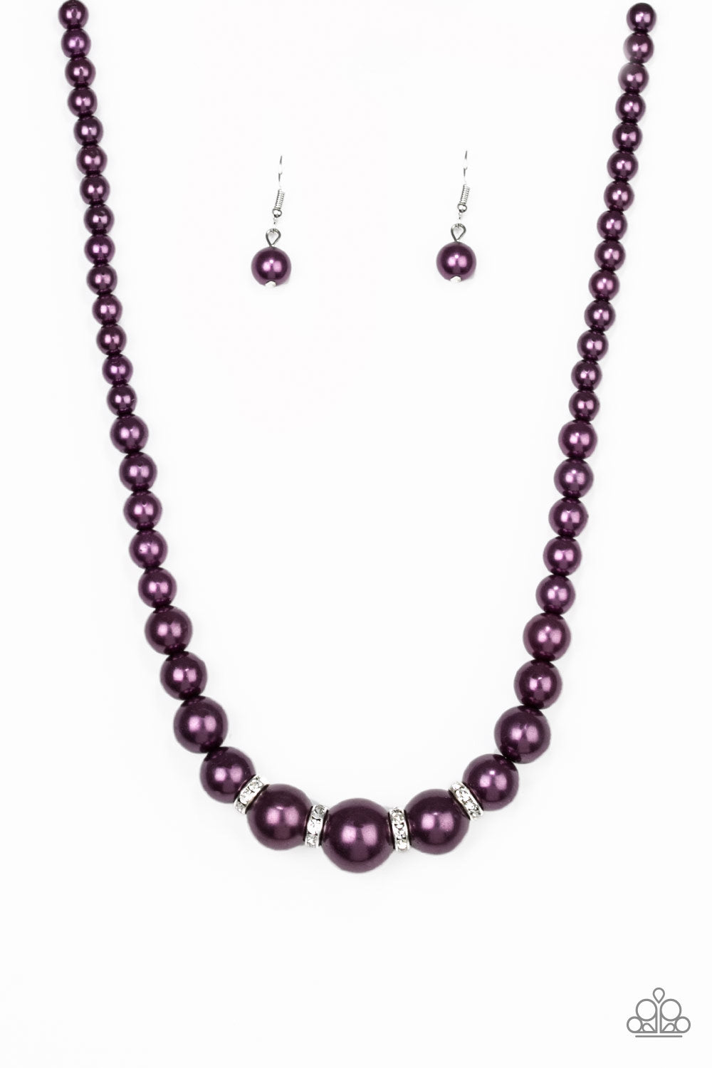 Paparazzi Party Pearls Purple Short Necklace