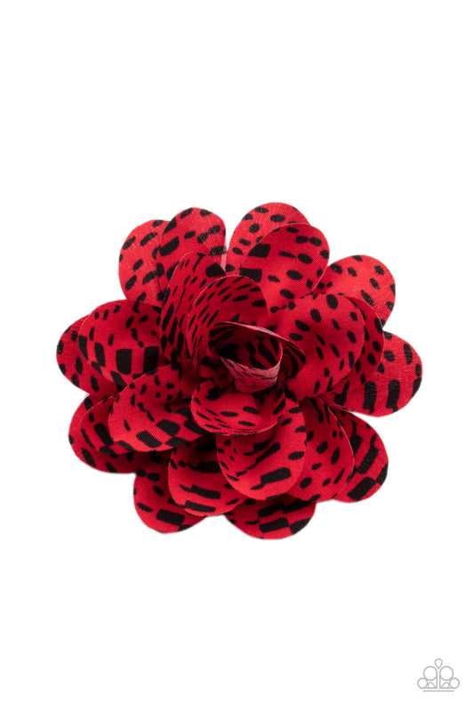 Paparazzi Patterned Paradise Red Hairbow