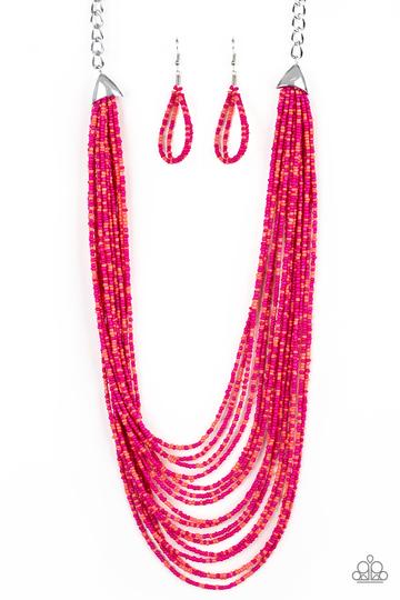Paparazzi Peacefully Pacific Multi Long Seed Bead Necklace