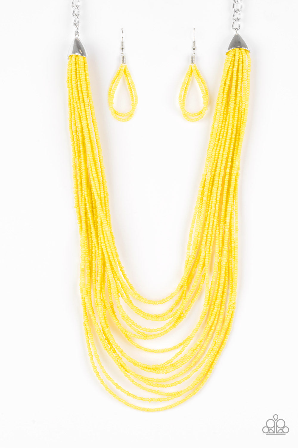 Paparazzi Peacefully Pacific Yellow Long Seed Bead Necklace