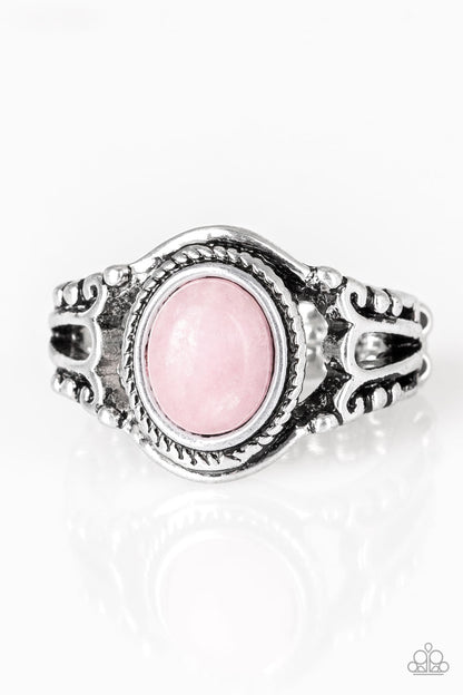 Paparazzi Peacefully Peaceful Pink Stone Ring