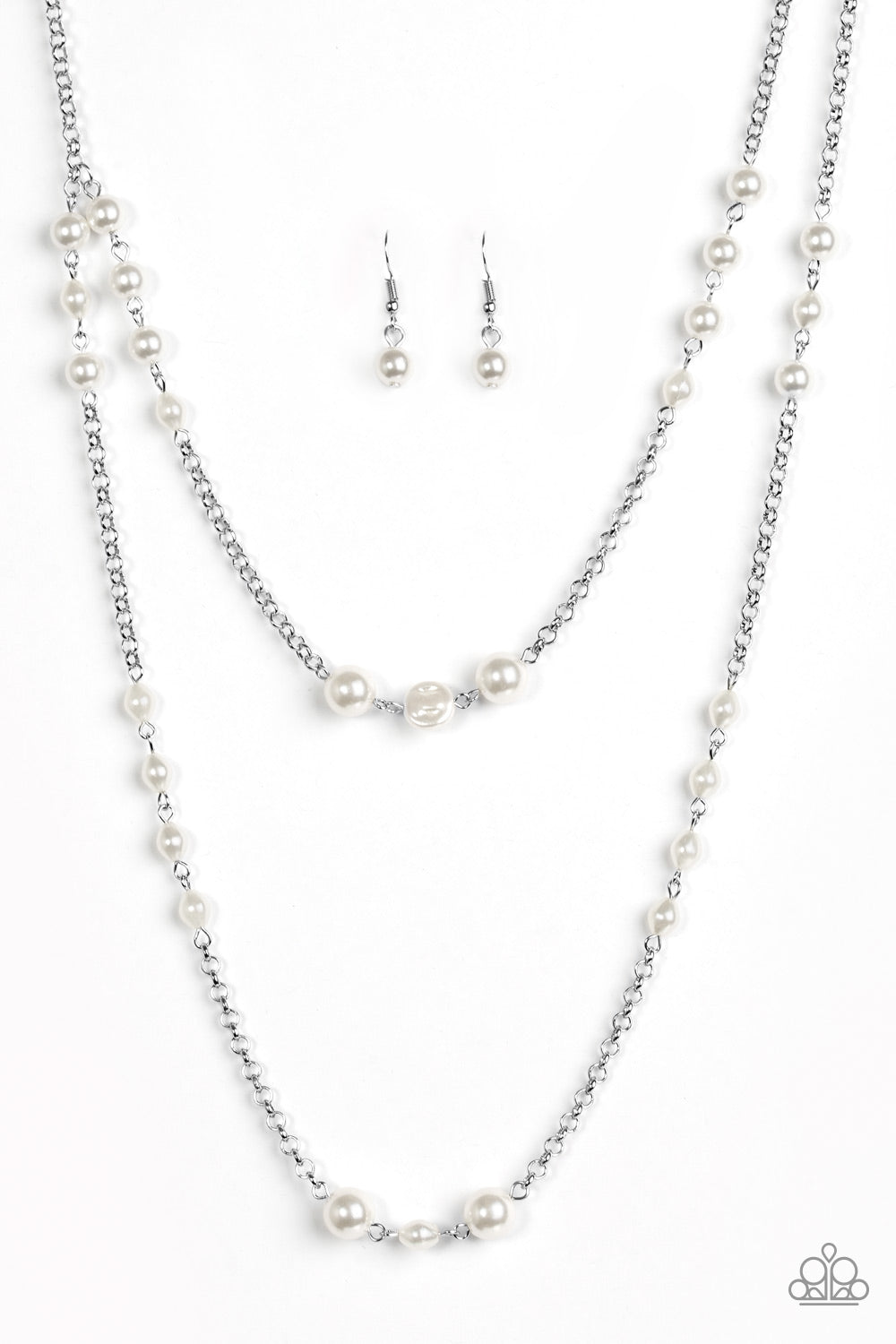 Paparazzi Pearl Promenade White Long Necklace