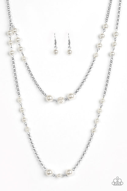 Paparazzi Pearl Promenade White Long Necklace