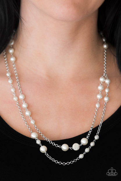 Paparazzi Pearl Promenade White Long Necklace