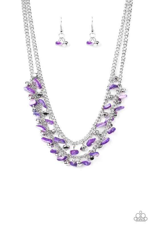 Paparazzi Pebble Pioneer Purple Short Necklace