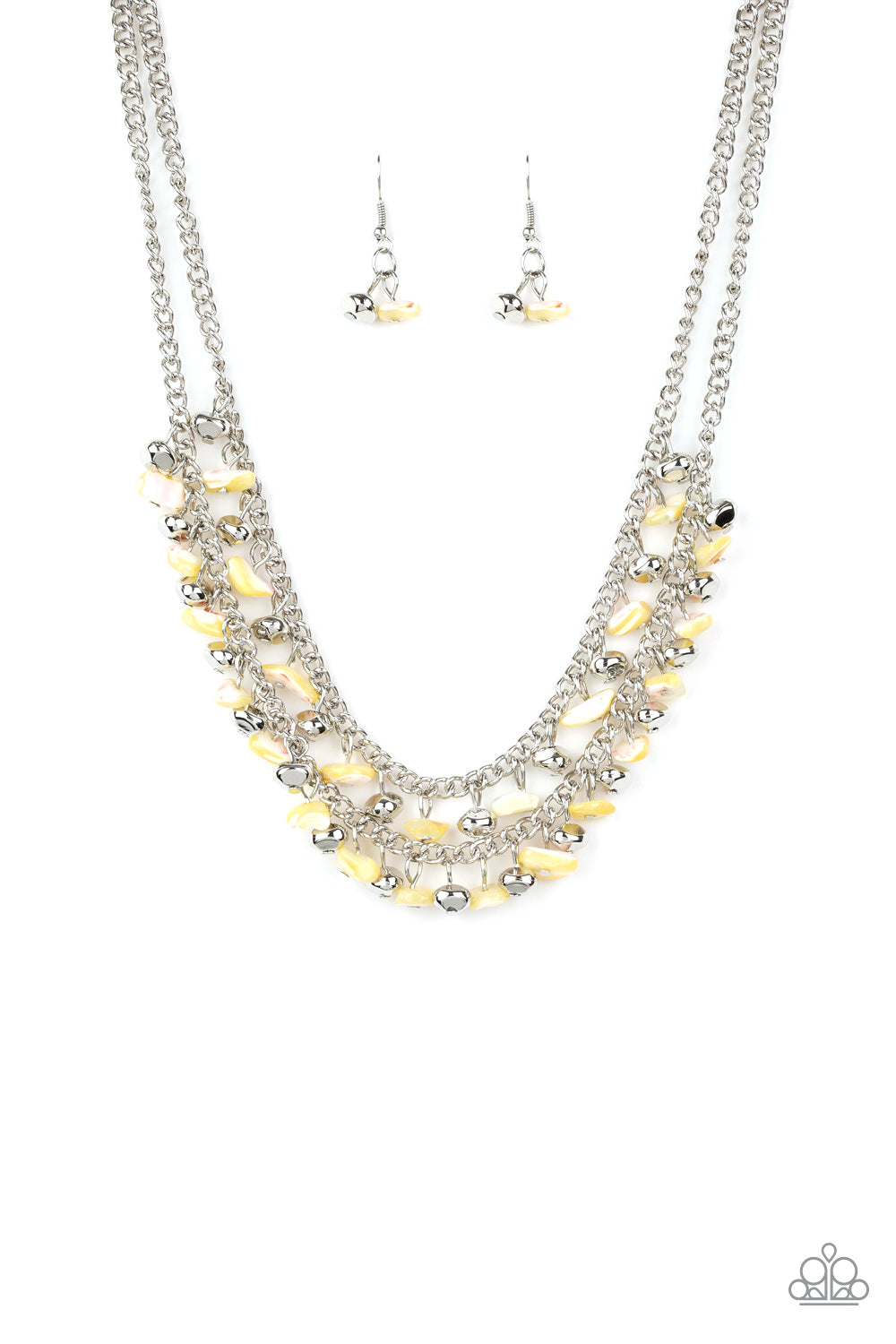 Paparazzi Pebble Pioneer Yellow Short Necklace