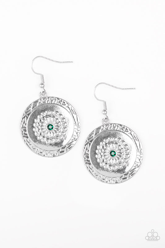 Paparazzi Peppy Poppy Green Fishhook Earrings