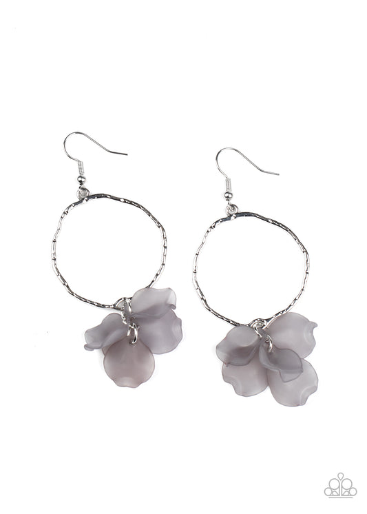 Paparazzi Petals On The Floor Silver Acrylic Fishhook Earrings
