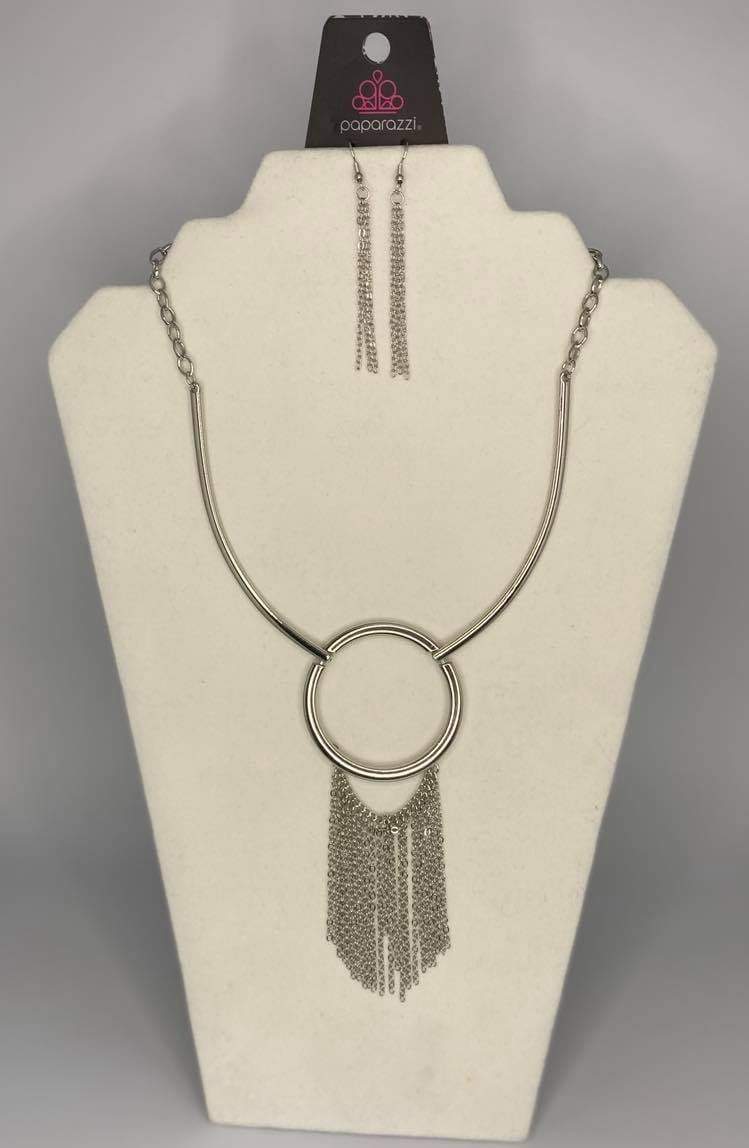 Paparazzi Pharaoh Paradise Silver Short Necklace - Fashion Fix Exclusive February 2021