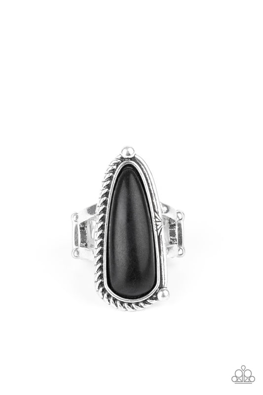 Paparazzi Pioneer Plains Black Stone Ring