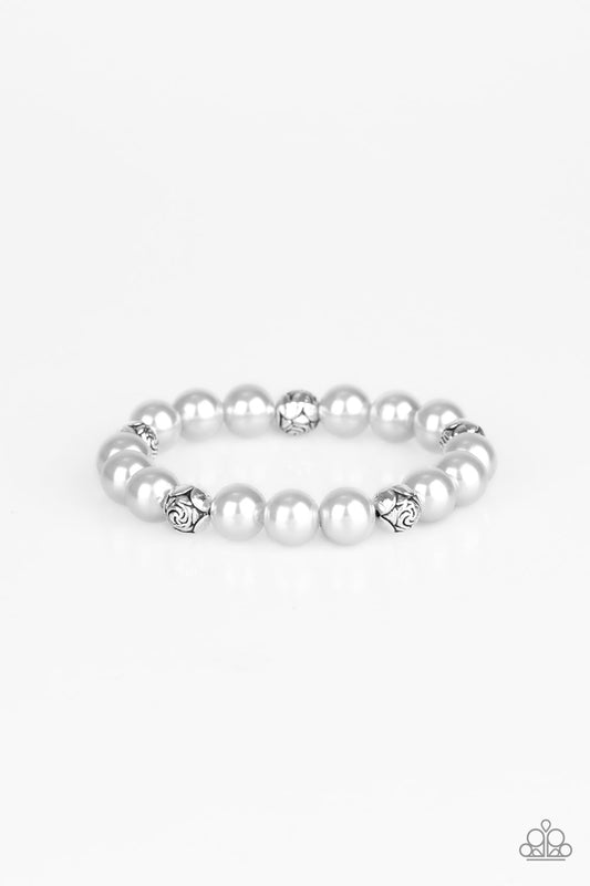 Paparazzi Poised For Perfection Silver Stretch Bracelet