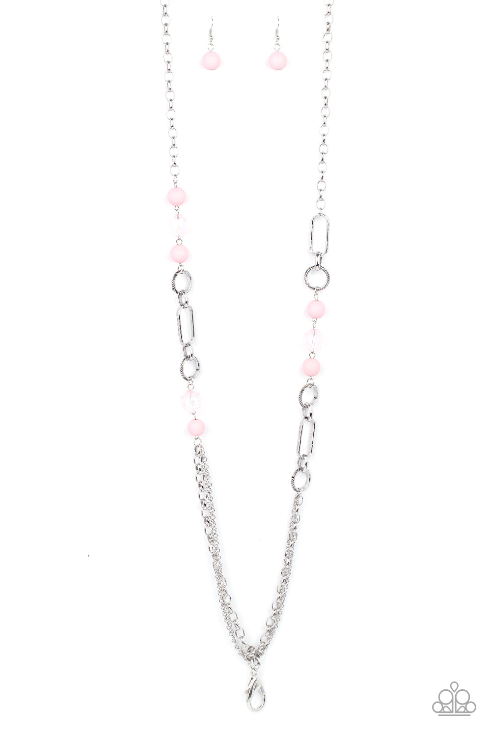 Paparazzi POP-ular Opinion Pink Lanyard Long Necklace