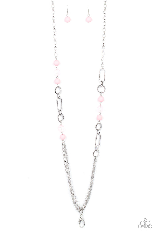 Paparazzi POP-ular Opinion Pink Lanyard Long Necklace