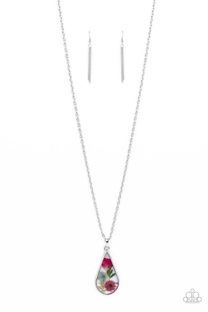 Paparazzi Pop Goes The Perennial Pink Long Necklace