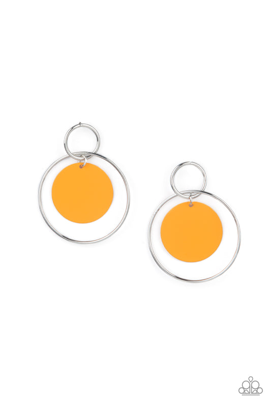 Paparazzi POP, Look, and Listen Orange Post Earrings