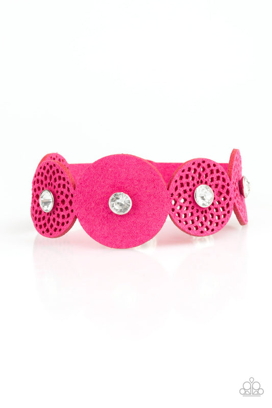 Paparazzi Poppin' Pop Star Pink Single Wrap Snap Bracelet