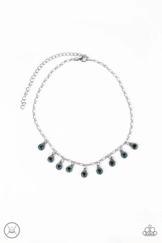 Paparazzi Popstar Party Blue Choker Short Necklace