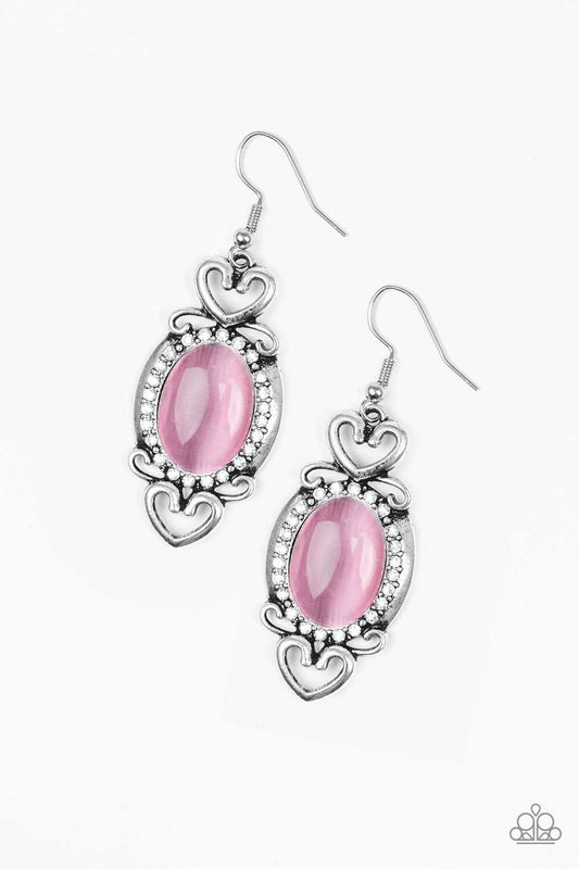 Paparazzi Port Royal Princess Pink Fishhook Earrings