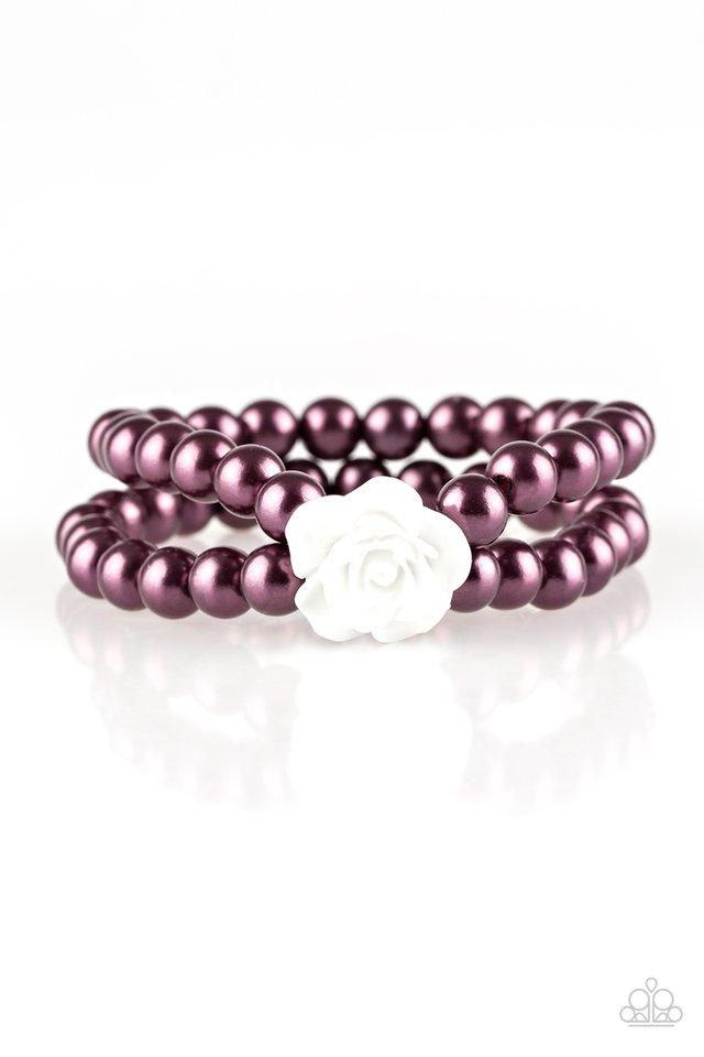 Paparazzi Posh and Posy Purple Stretch Bracelet