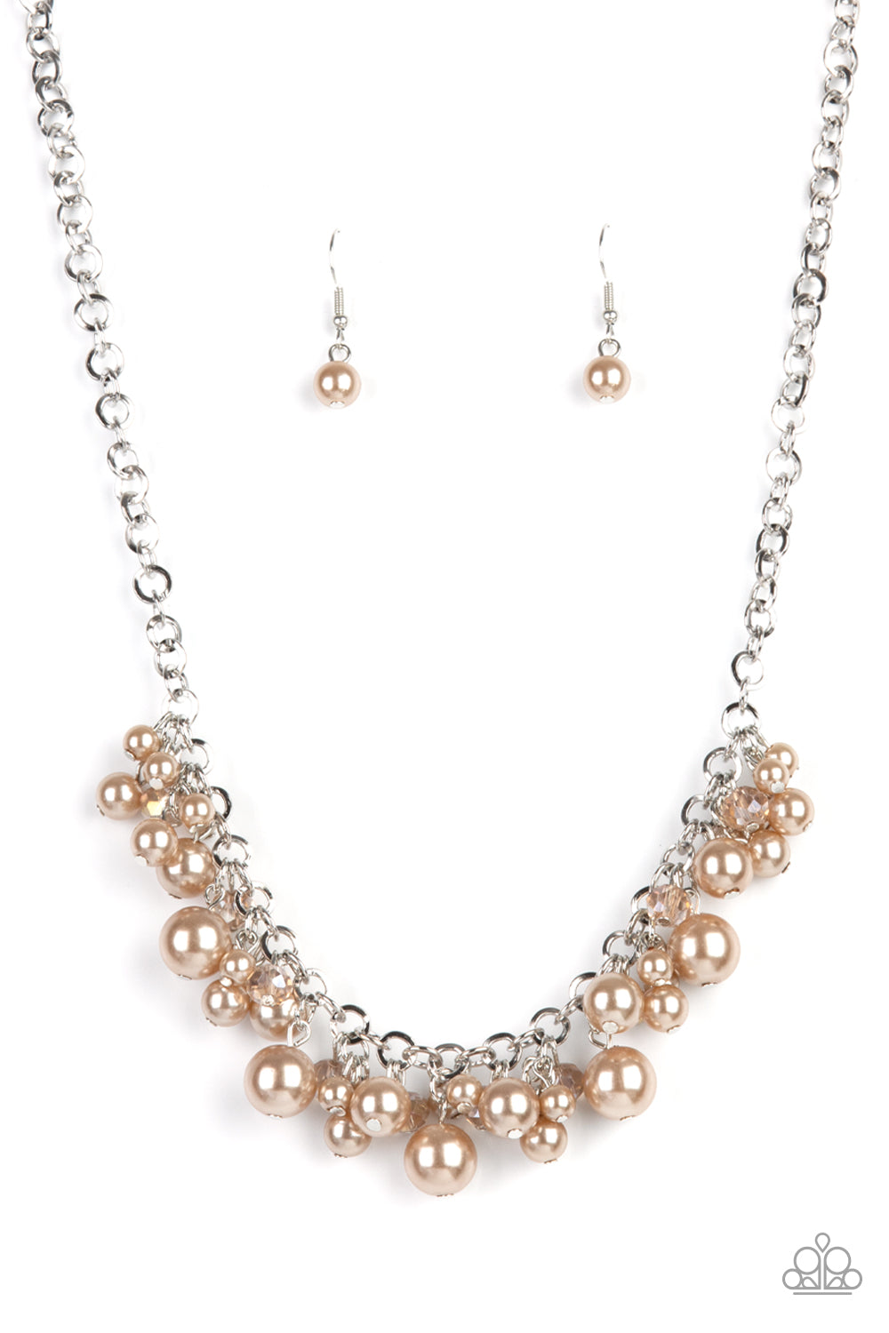 Paparazzi Positively PEARL-escent Brown Short Necklace