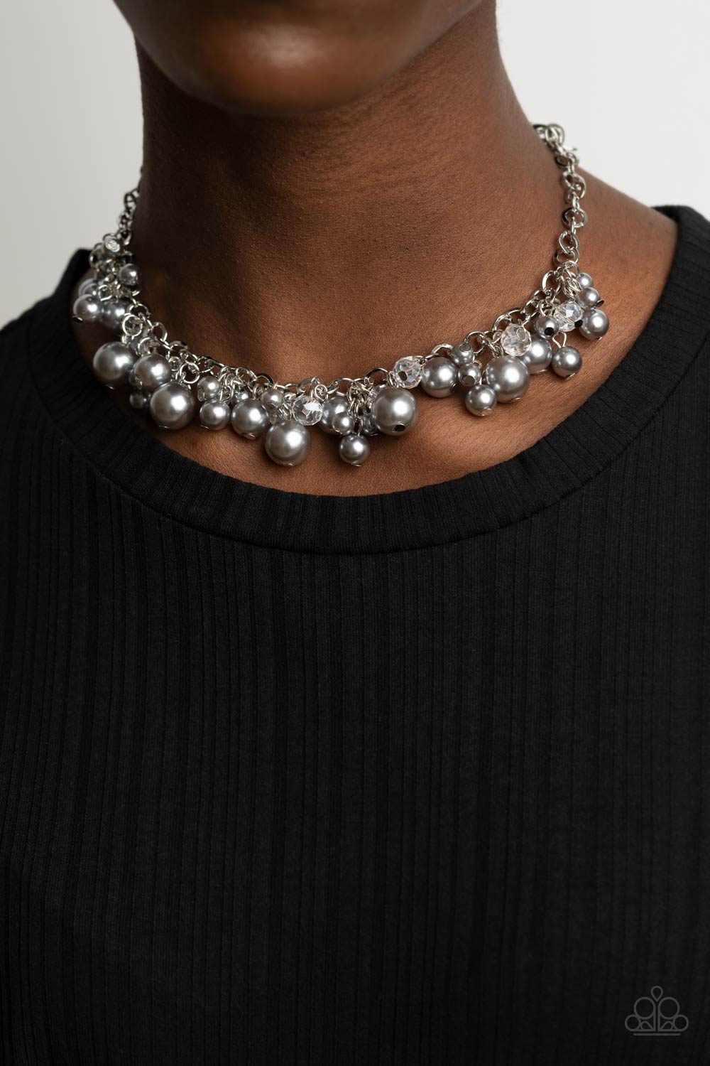 Paparazzi Positively PEARL-escent Silver Short Necklace