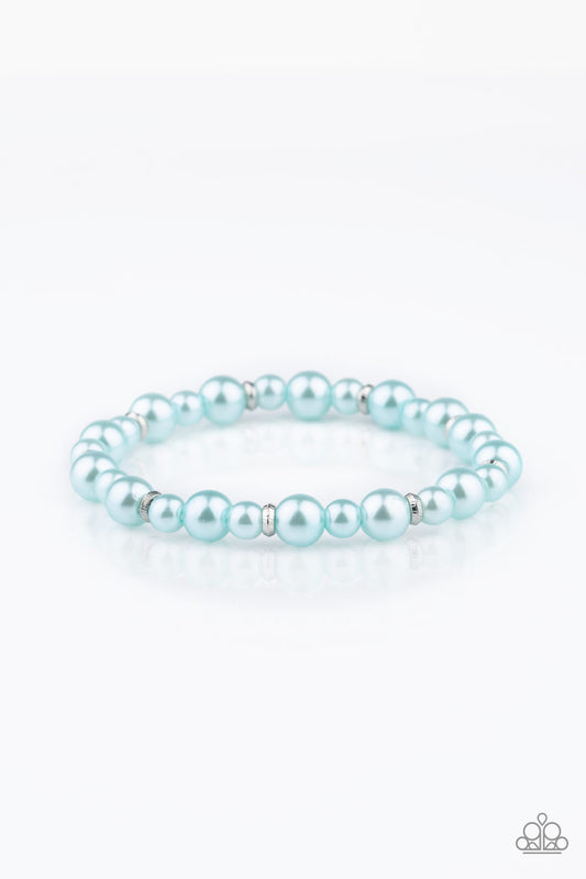 Paparazzi Powder and Pearls Blue Stretch Bracelet