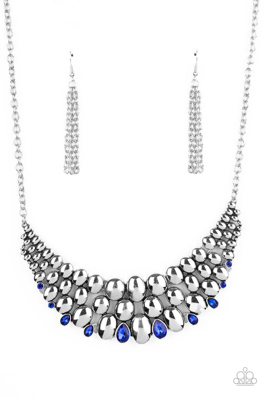 Paparazzi Powerhouse Party Blue Short Necklace