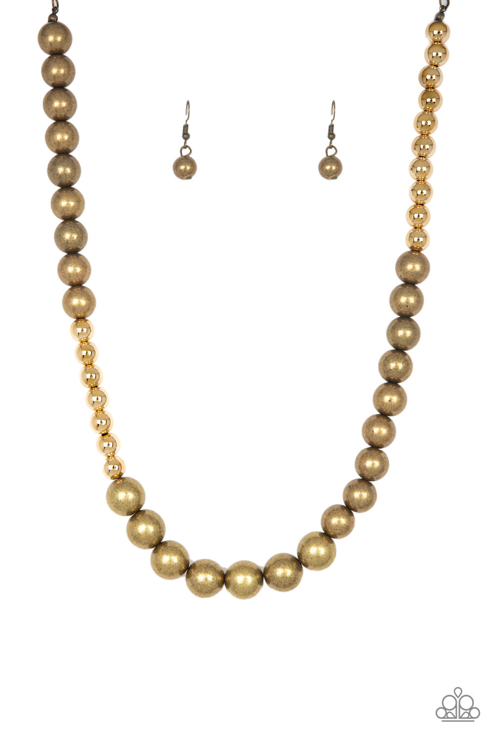 Paparazzi Power To The People Brass Short Necklace - P2ED-BRXX-083XX