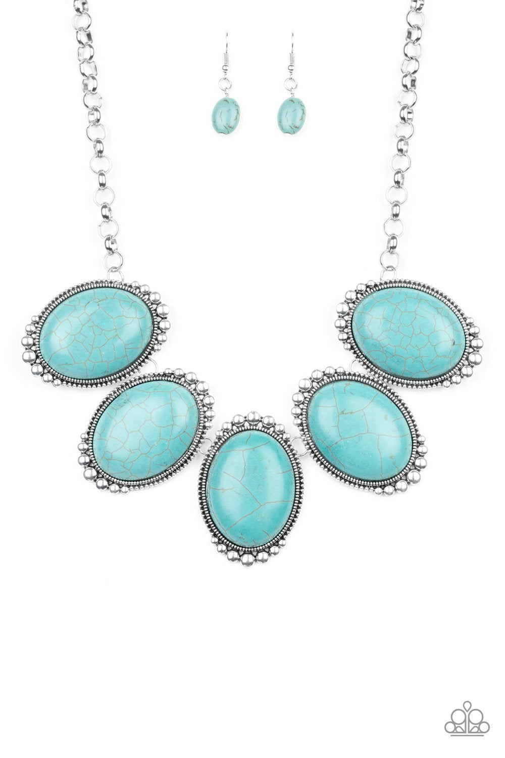 Paparazzi Prairie Goddess Blue Short Necklace