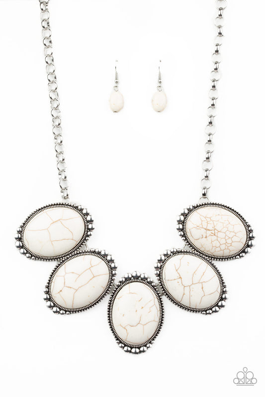 Paparazzi Prairie Goddess White Short Necklace