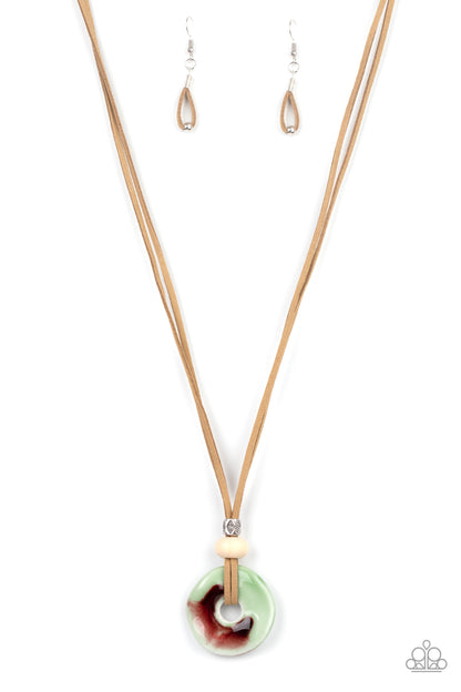 Paparazzi Primal Paradise Green Long Necklace