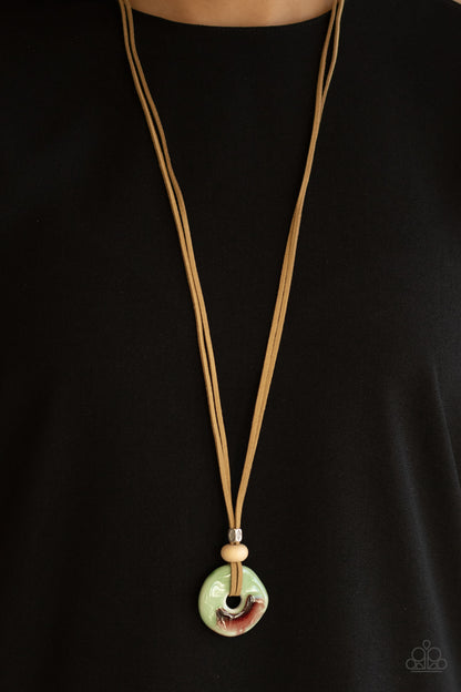 Paparazzi Primal Paradise Green Long Necklace