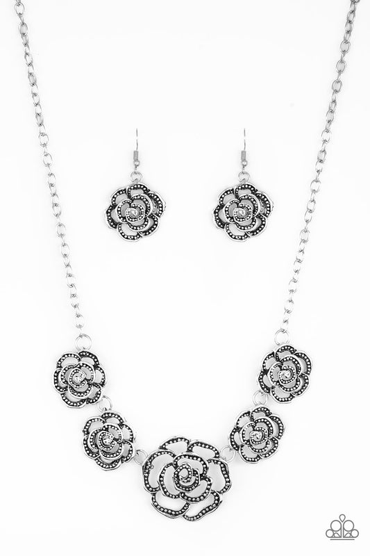 Paparazzi Primrose Princess Silver Short Necklace
