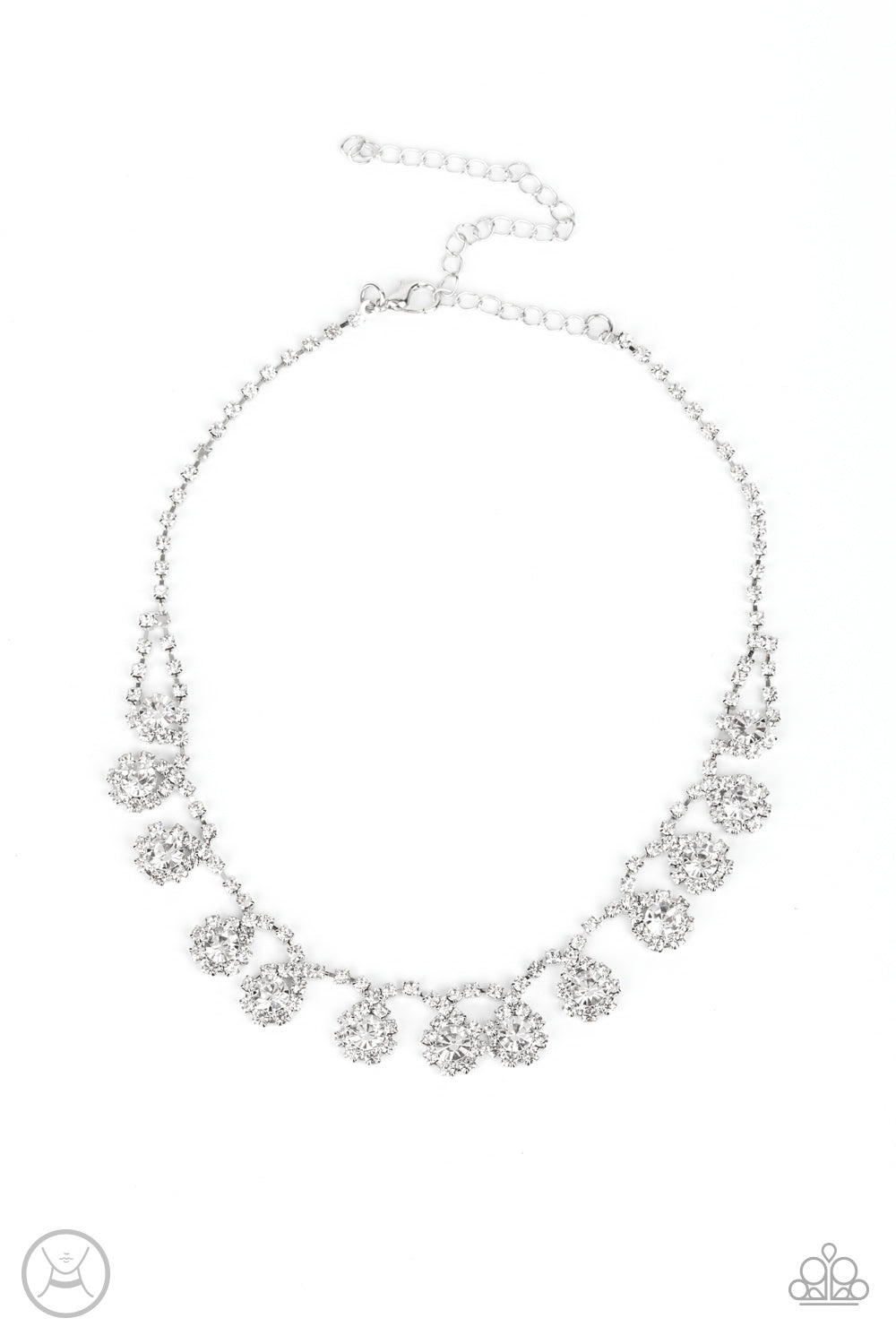 Paparazzi Princess Prominence White Short Necklace - Life Of The Party Exclusive November 2021