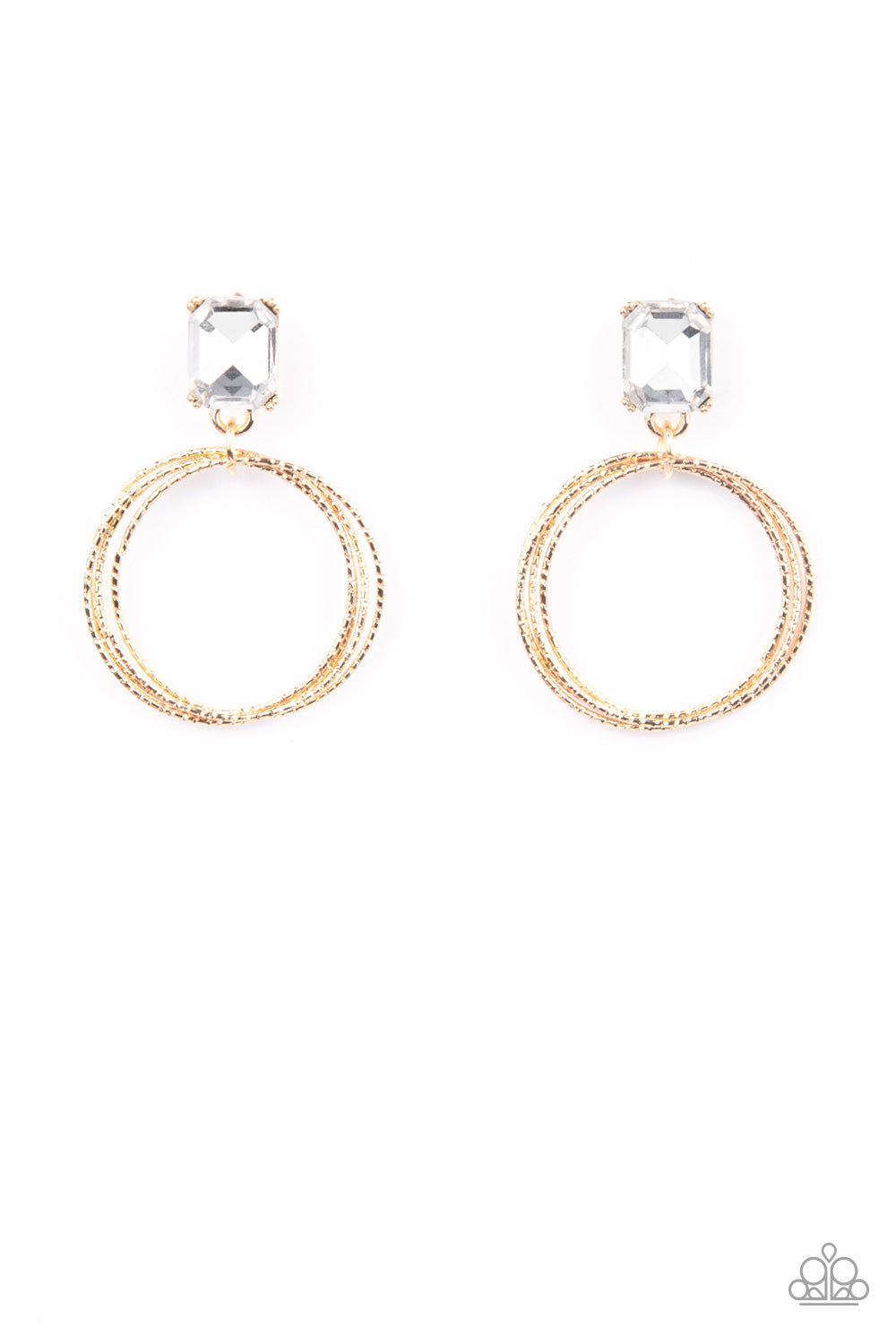 Paparazzi Prismatic Perfection Gold Post Earrings
