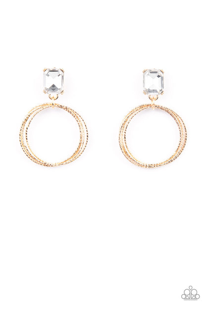 Paparazzi Prismatic Perfection Gold Post Earrings